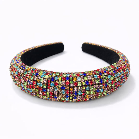 Diadema Acolchada con Diamantes de Imitación – Elegancia y Comodidad