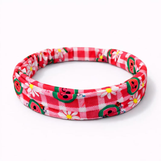 Bandas con elástico, estampados en cuadros con Sandías