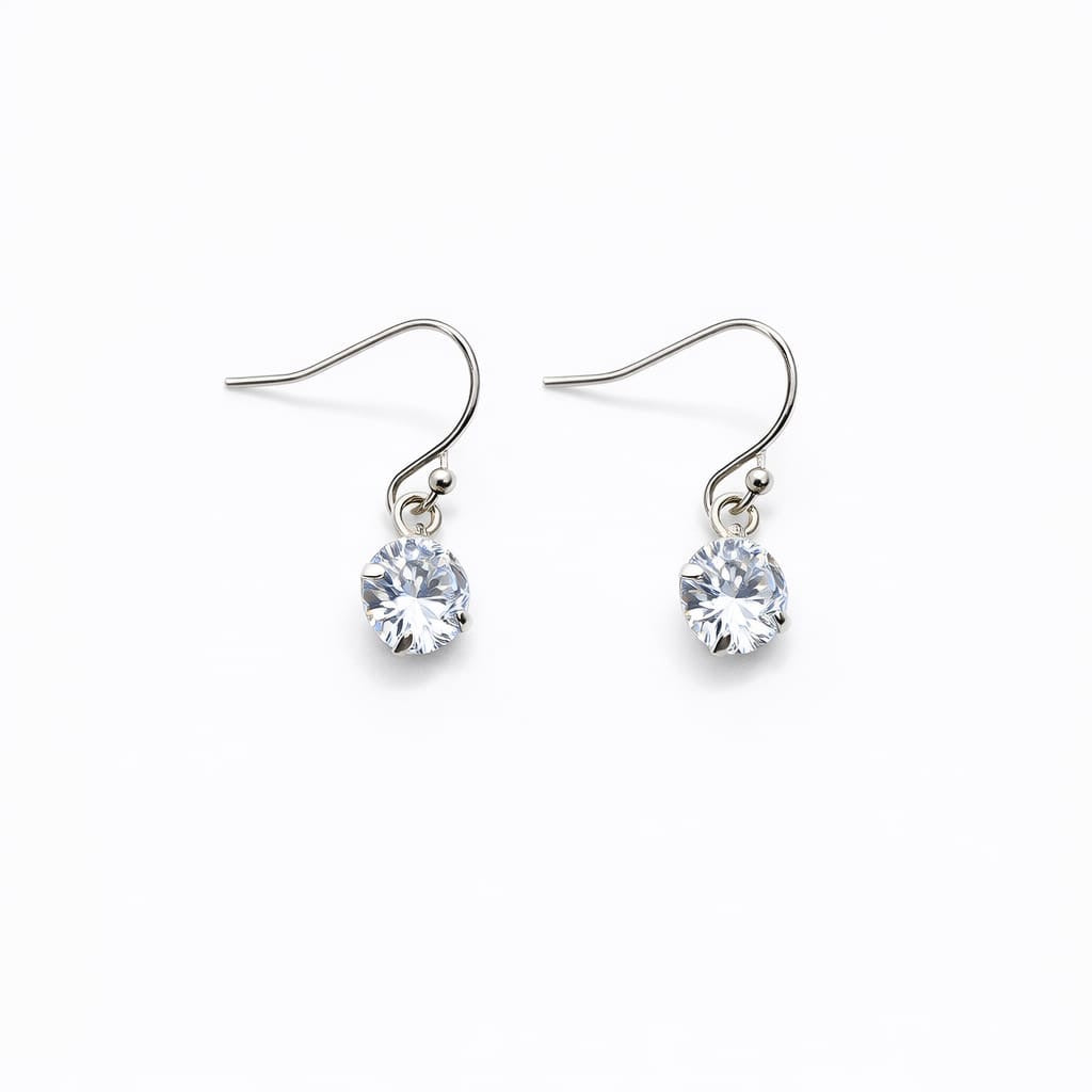 Aretes colgantes de plata 925 con circonita cúbica