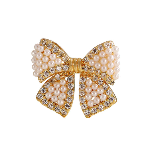 Lazo de Perla 🎀 Ear Cuff en Acero Inoxidable