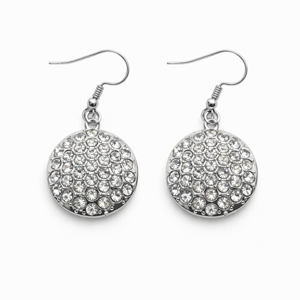 Aretes con cristales transparente