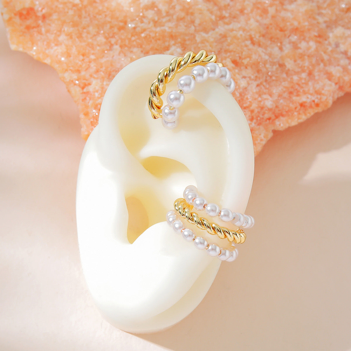 Set Perlas de Oro ✨ Ear Cuffs