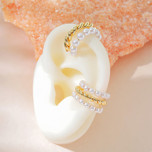 Set Perlas de Oro ✨ Ear Cuffs