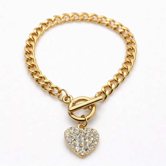 Pulsera Guess In My Heart T-Bar Blk
