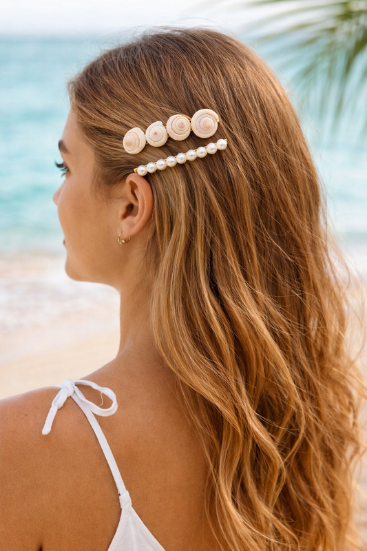Set de Pinzas Marina Perla 🐚✨