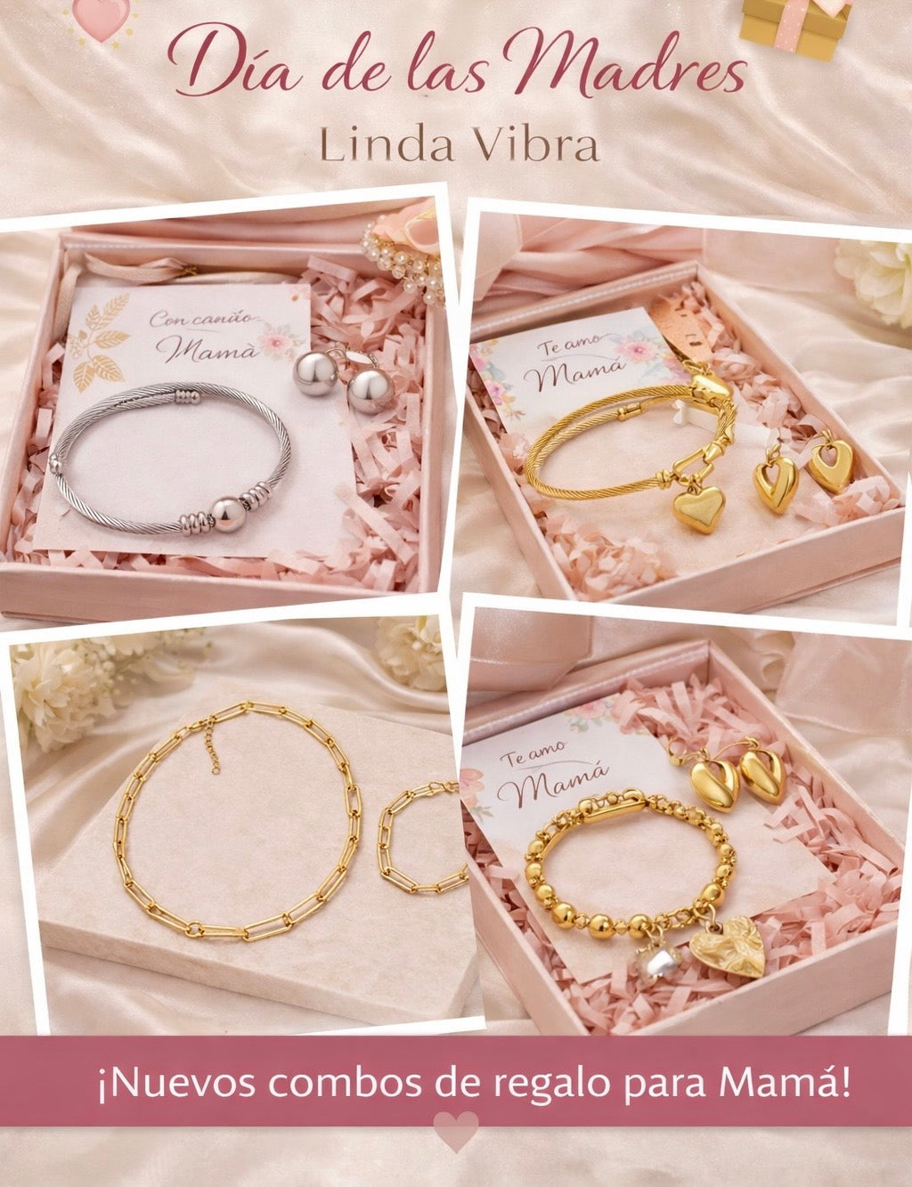 Colección Corazón de Mamá” 💕      “Regalos pensados para mamá, con amor y mucho brillo.” ✨