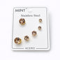 Set de Aretes Clásicos – Acero Inoxidable