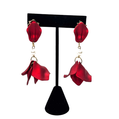 🌹 Aretes Flor Carmesí
