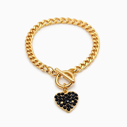 Pulsera Guess In My Heart T-Bar Blk