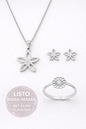 Set Flor Plateada 💖