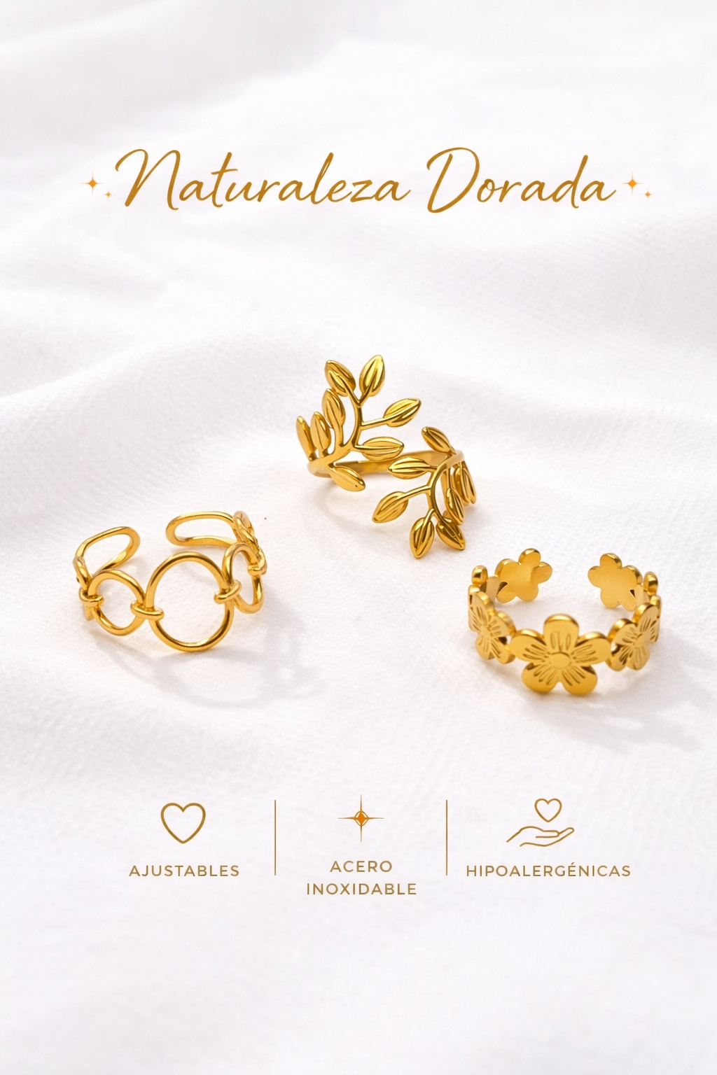 Tríos Ajustable Dorados✨