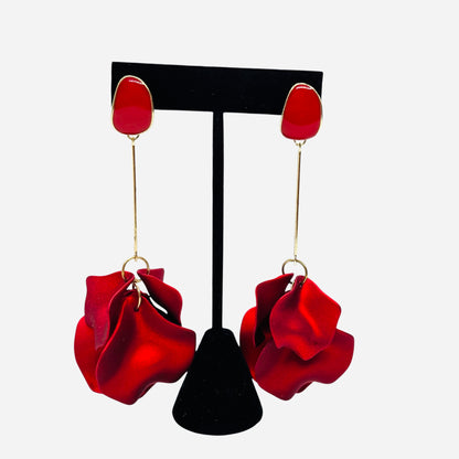 🌹 Aretes Flor Carmesí