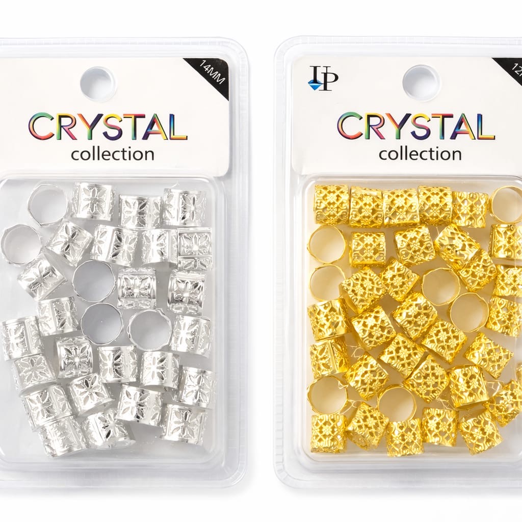 Paquete de anillos de aluminio para trenzas