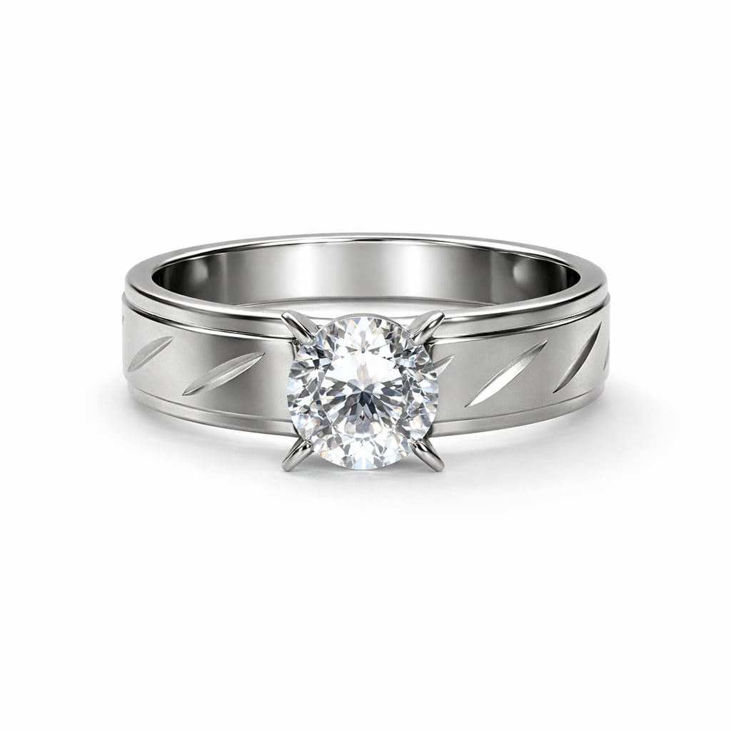 Anillo solitario clásico