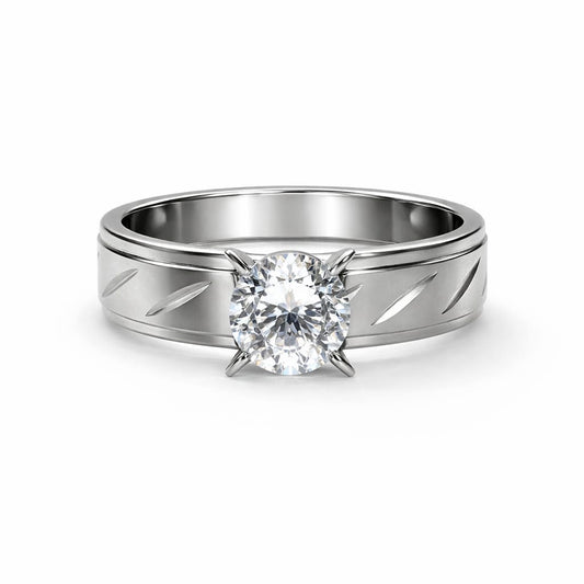 Anillo solitario clásico
