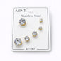 Set de aretes clásicos - Acero Inoxidable
