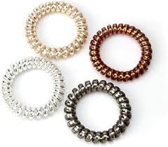 Set de 4 Ligas para el cabello en espiral