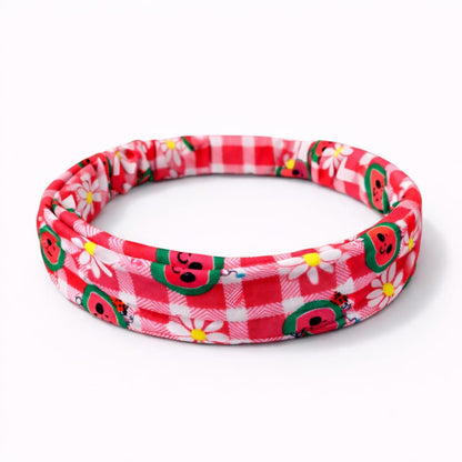 Bandas con elástico, estampados en cuadros con Sandías