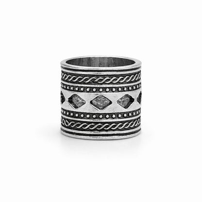 Anillos de banda ancha diseños tribales