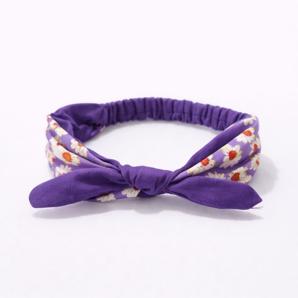 Banda elástica con nudo de tela y delicado estampado floral