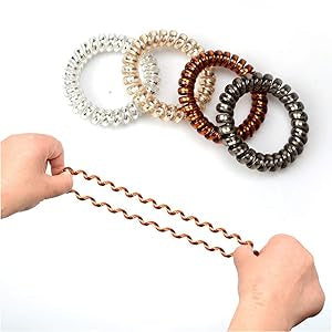 Set de 4 Ligas para el cabello en espiral