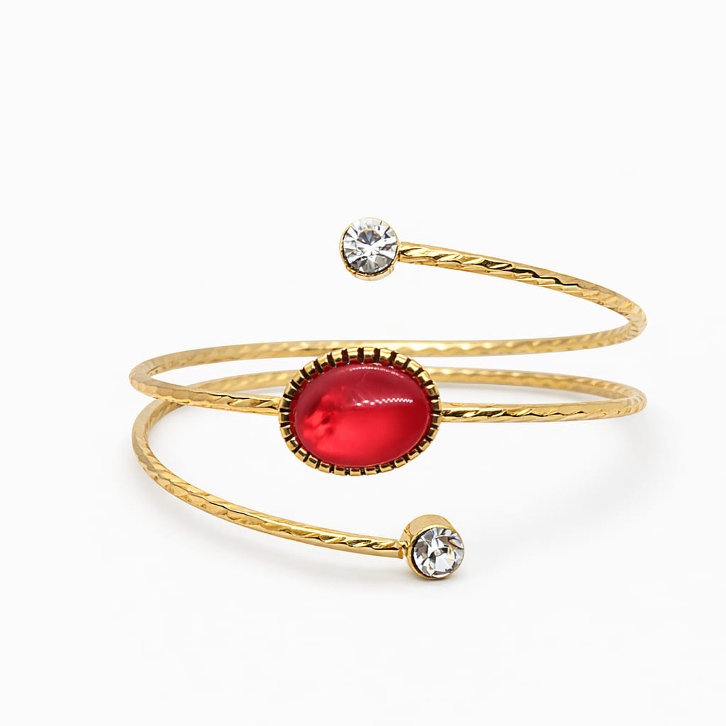 Pulsera Brazalete Dorado Toi et Moi – Diseño Espiral