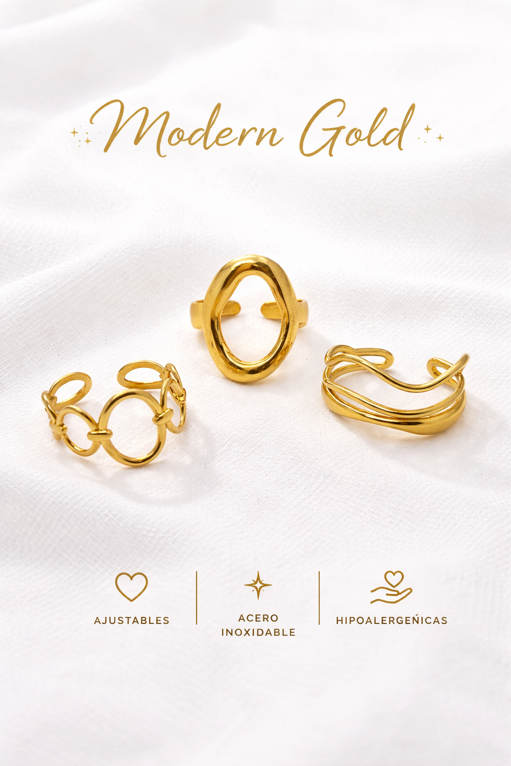 Tríos Ajustable Dorados✨