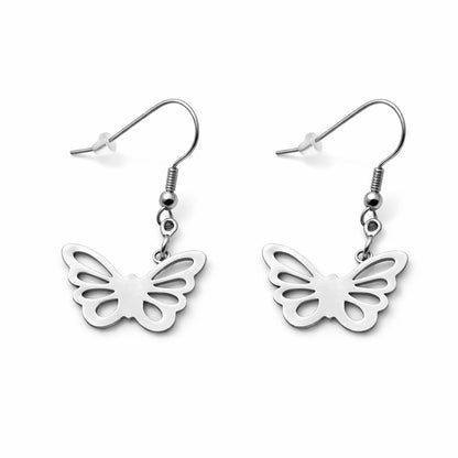Pendientes colgantes de mariposa