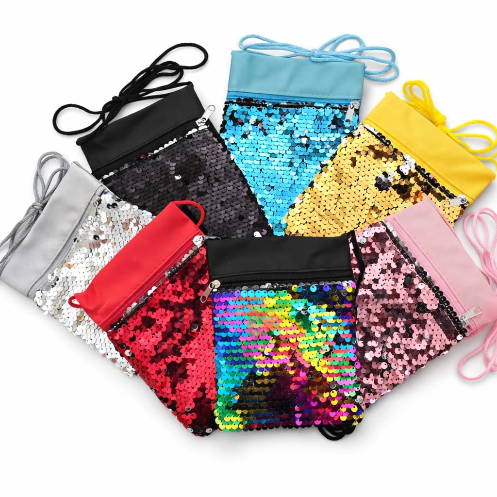 Carteras pequeñas de lentejuelas reversibles