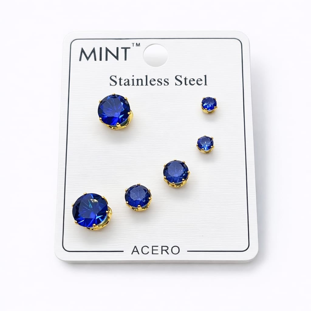 Set de Aretes Clásicos – Acero Inoxidable