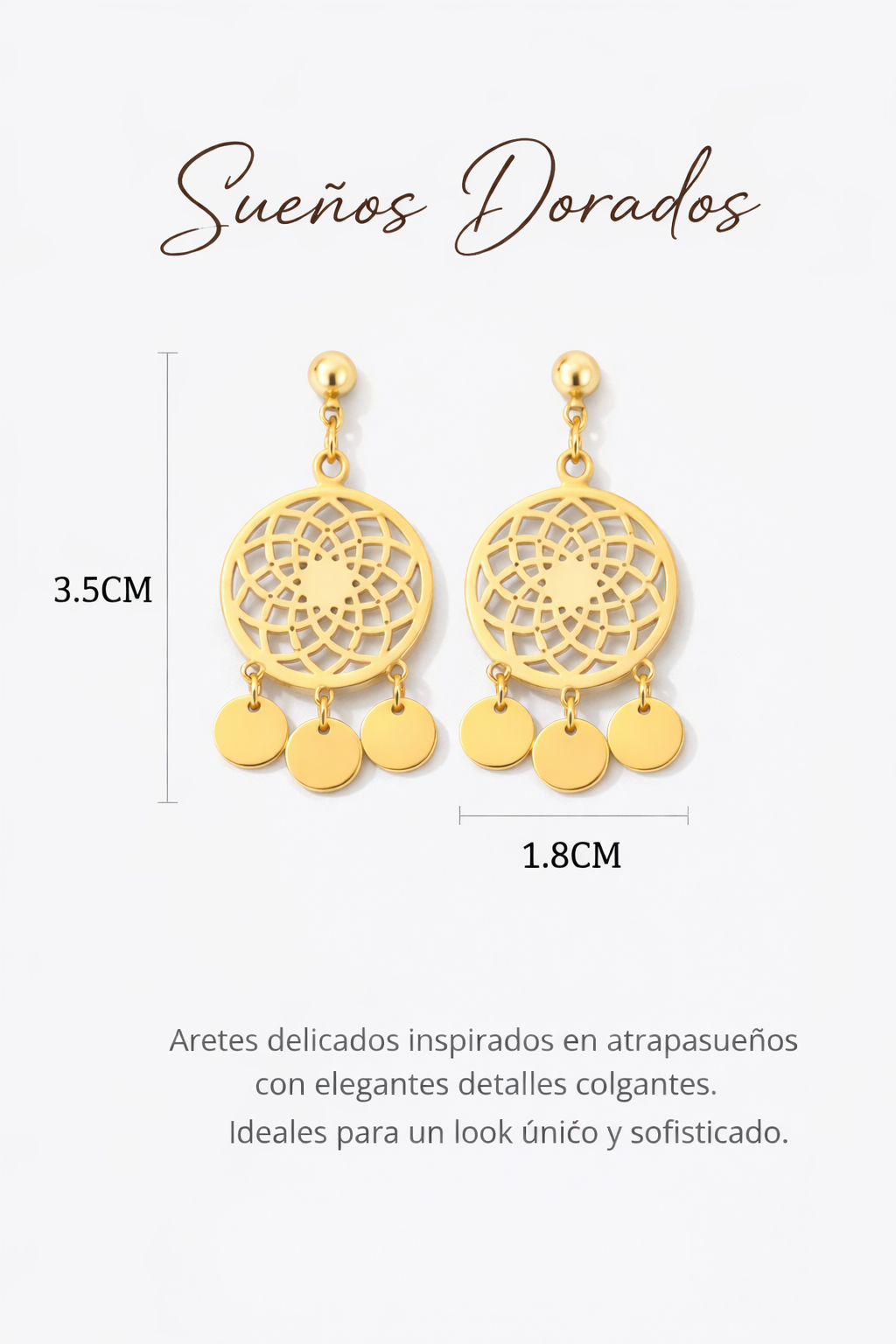 Aretes Sueños Dorados ✨