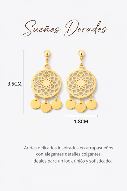 Aretes Sueños Dorados ✨