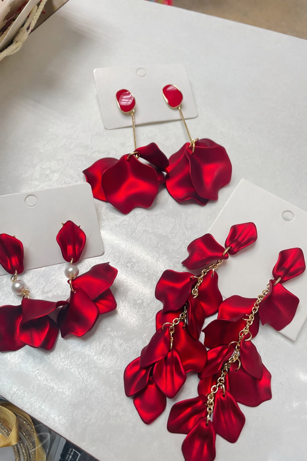 🌹 Aretes Flor Carmesí