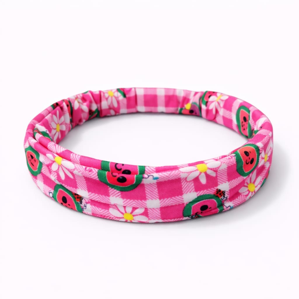 Bandas con elástico, estampados en cuadros con Sandías
