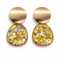 Aretes colgantes con brillo multicolor