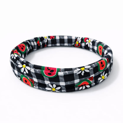 Bandas con elástico, estampados en cuadros con Sandías