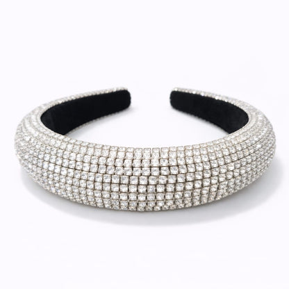 Diadema Acolchada con Diamantes de Imitación – Elegancia y Comodidad
