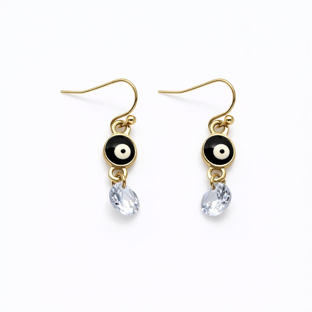 Aretes Ojo Protector – Acabado Dorado