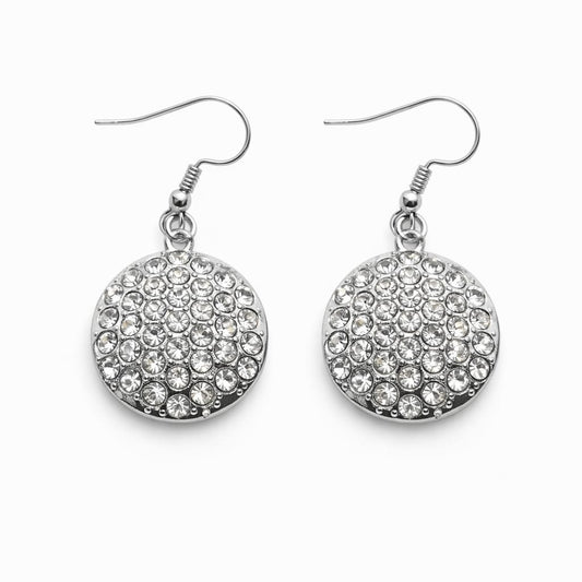 Aretes con cristales transparente