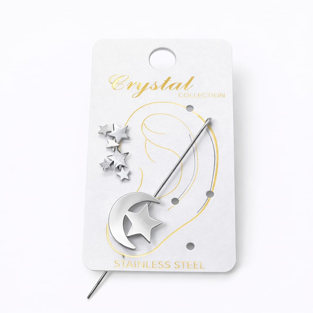 Aretes exóticos Estrellas en acero inoxidable