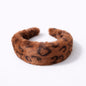 Diadema ancha con estampado de leopardo