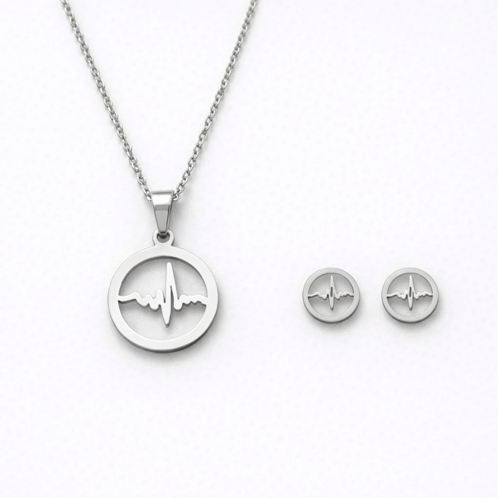 Set de prenda con diseño de electrocardiograma (ECG)