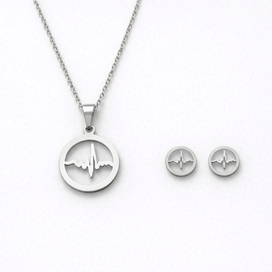 Set de prenda con diseño de electrocardiograma (ECG)