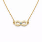 Collar con diseño infinito y ojo turco esmaltado. 