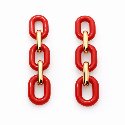 Pendientes Colgantes de Eslabones
