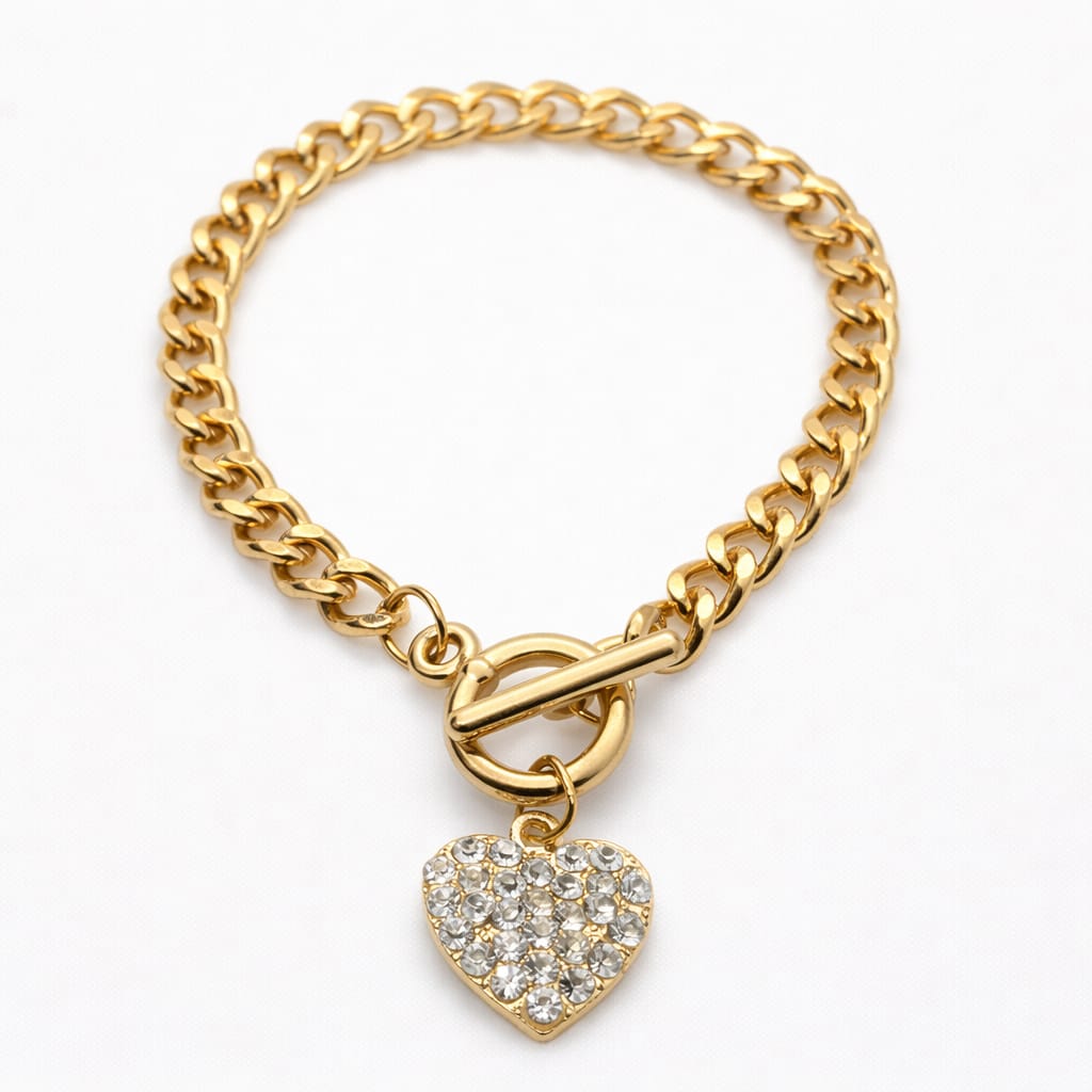 Pulsera Guess In My Heart T-Bar Blk