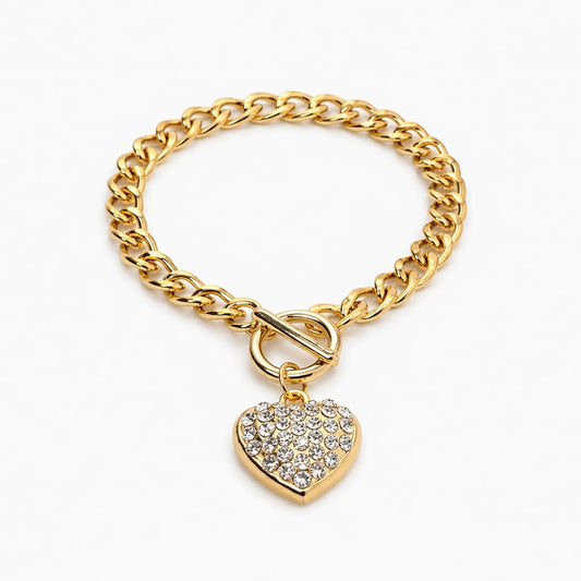 Pulsera con corazon clear