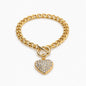 Pulsera con corazon clear
