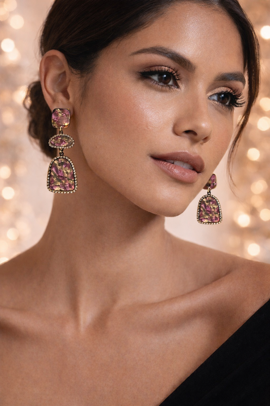 Pendientes Brillo Rosé Imperial