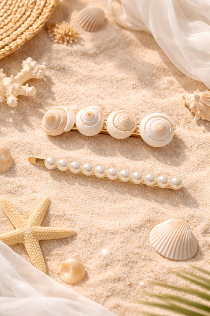 Set de Pinzas Marina Perla 🐚✨